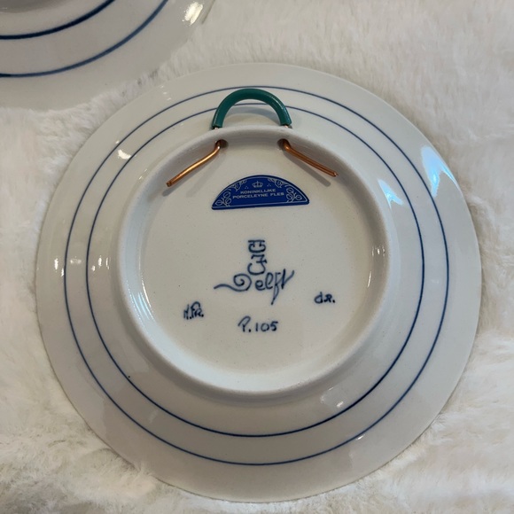 Vintage royal delft set of 3 with certificate - Picture 7 of 11